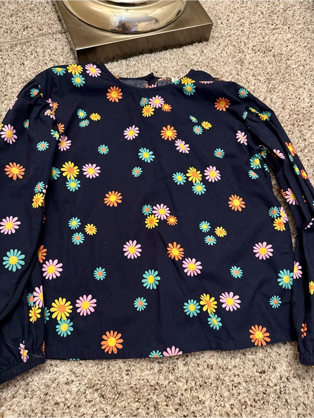 Tucker + Tate Navy Multicolor Daisy Print Long Sleeve Top